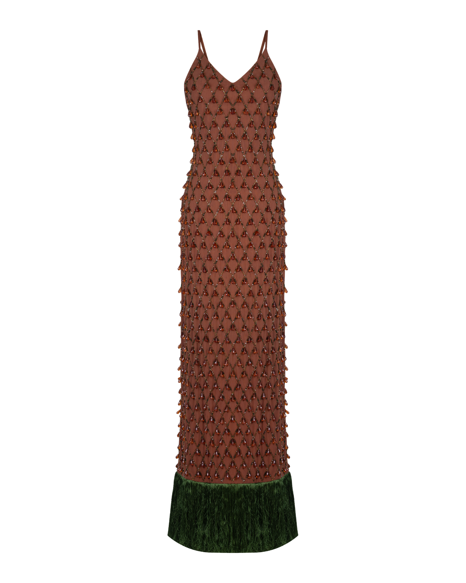 Desi Dress - Hand-Beaded Glass Bead Gown