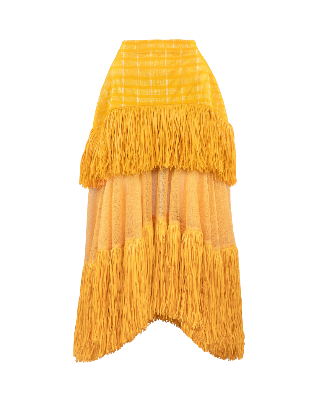 Ano Layered Raffia Skirt