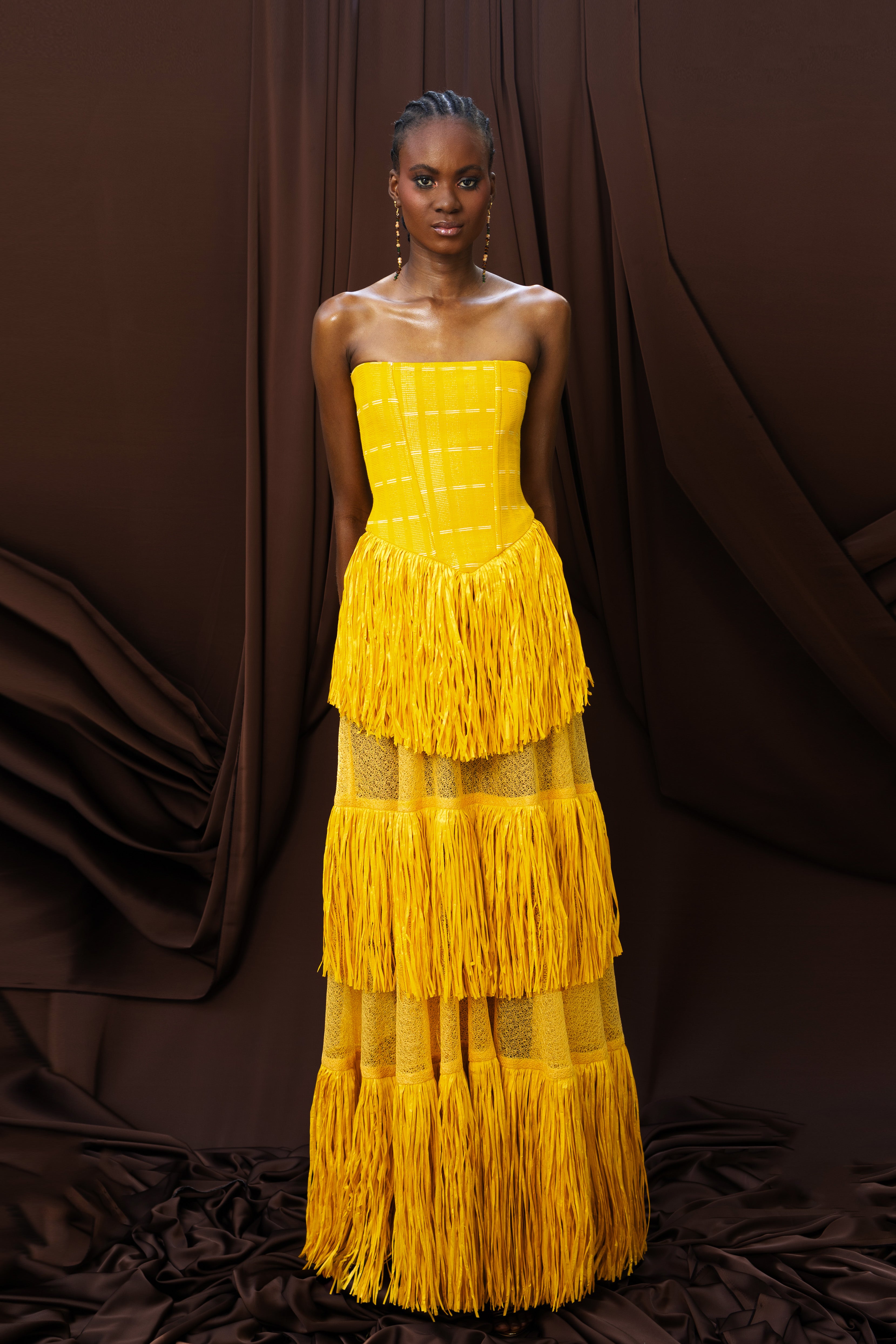 Ano Layered Raffia Dress