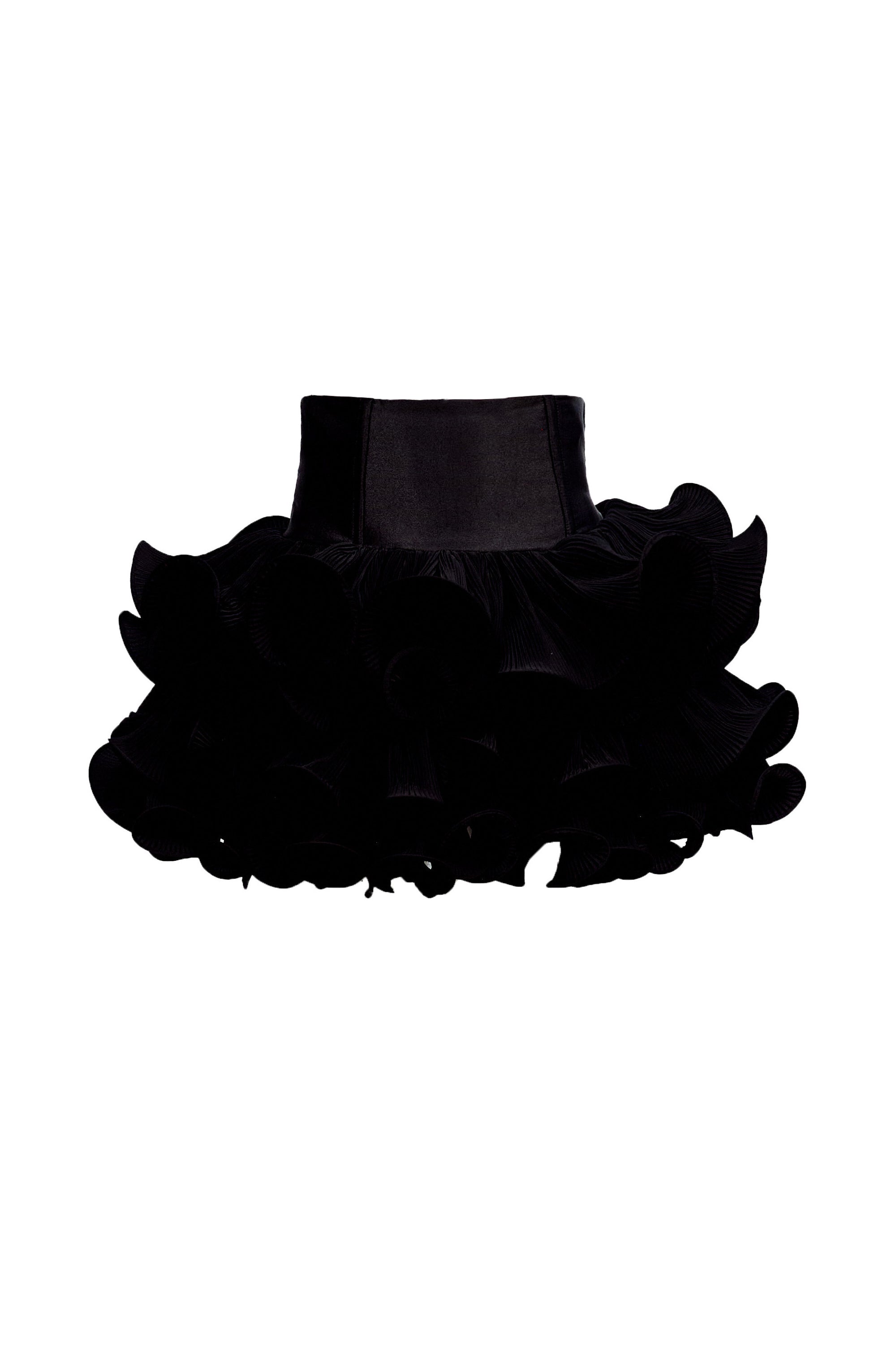 Lase Ruffle Mini Skirt