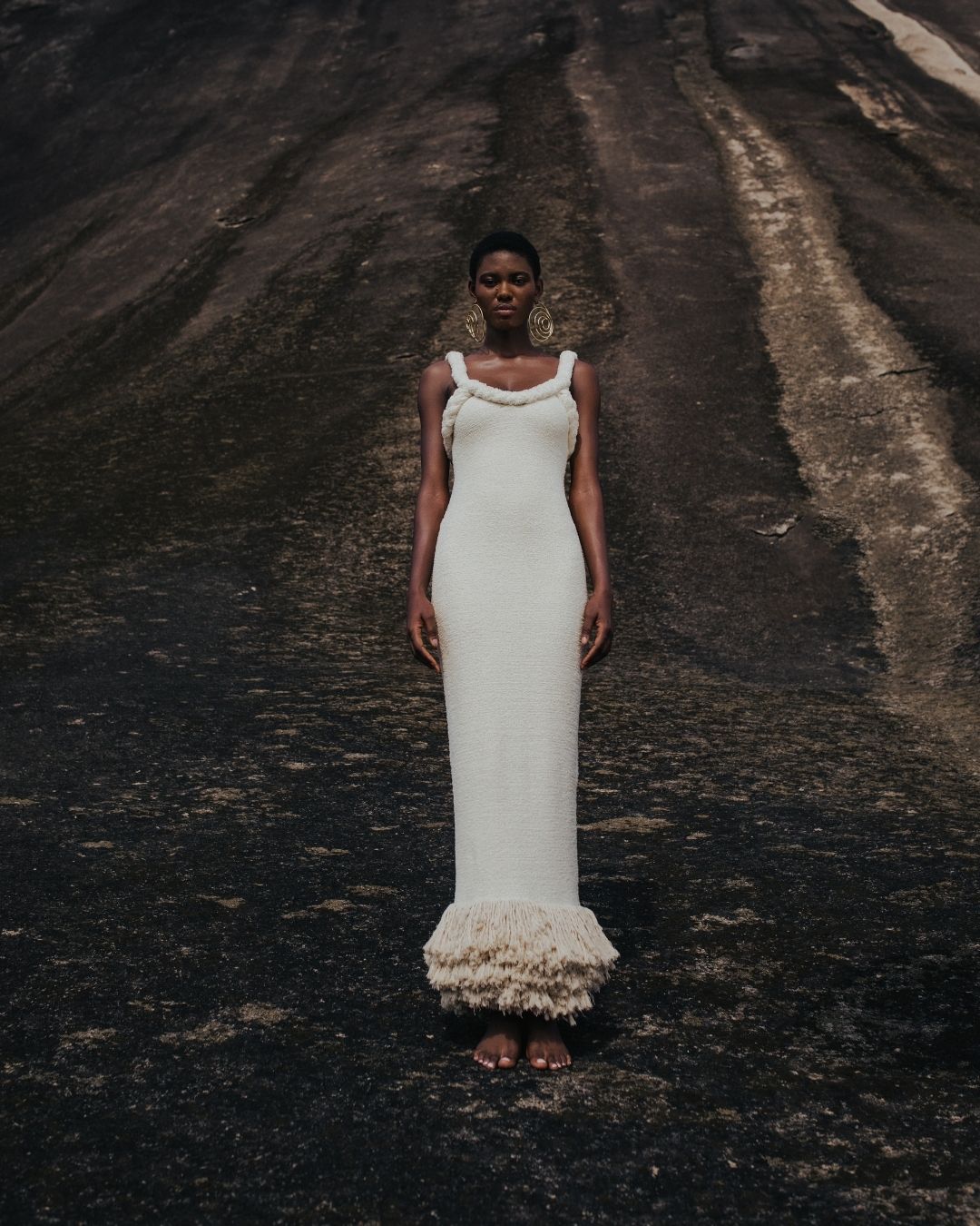 Suku Fringe Braided Maxi Dress