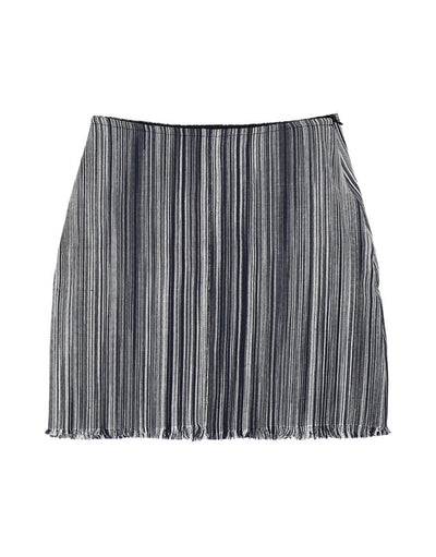 Yepa Black and White Mini Skirt
