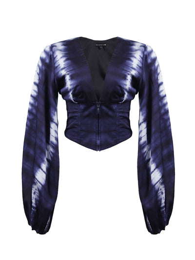 Joyo Indigo Adire Corset Top