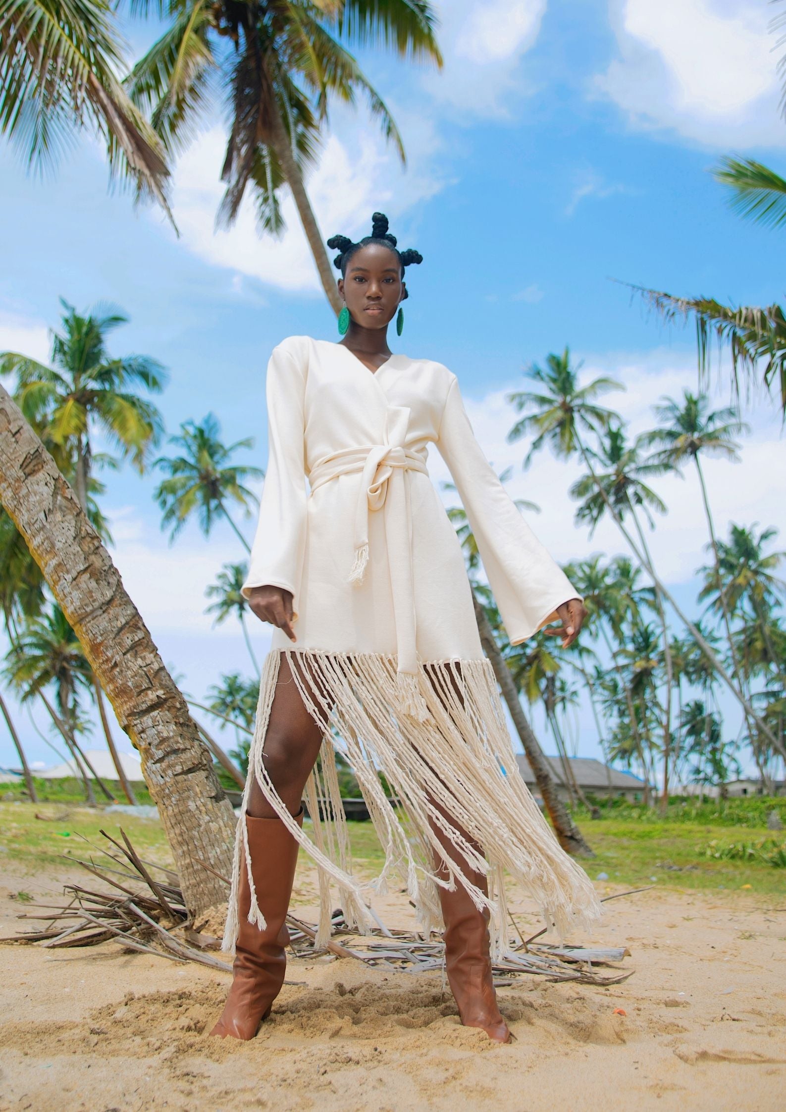 Tidé Fringe Cardigan Dress