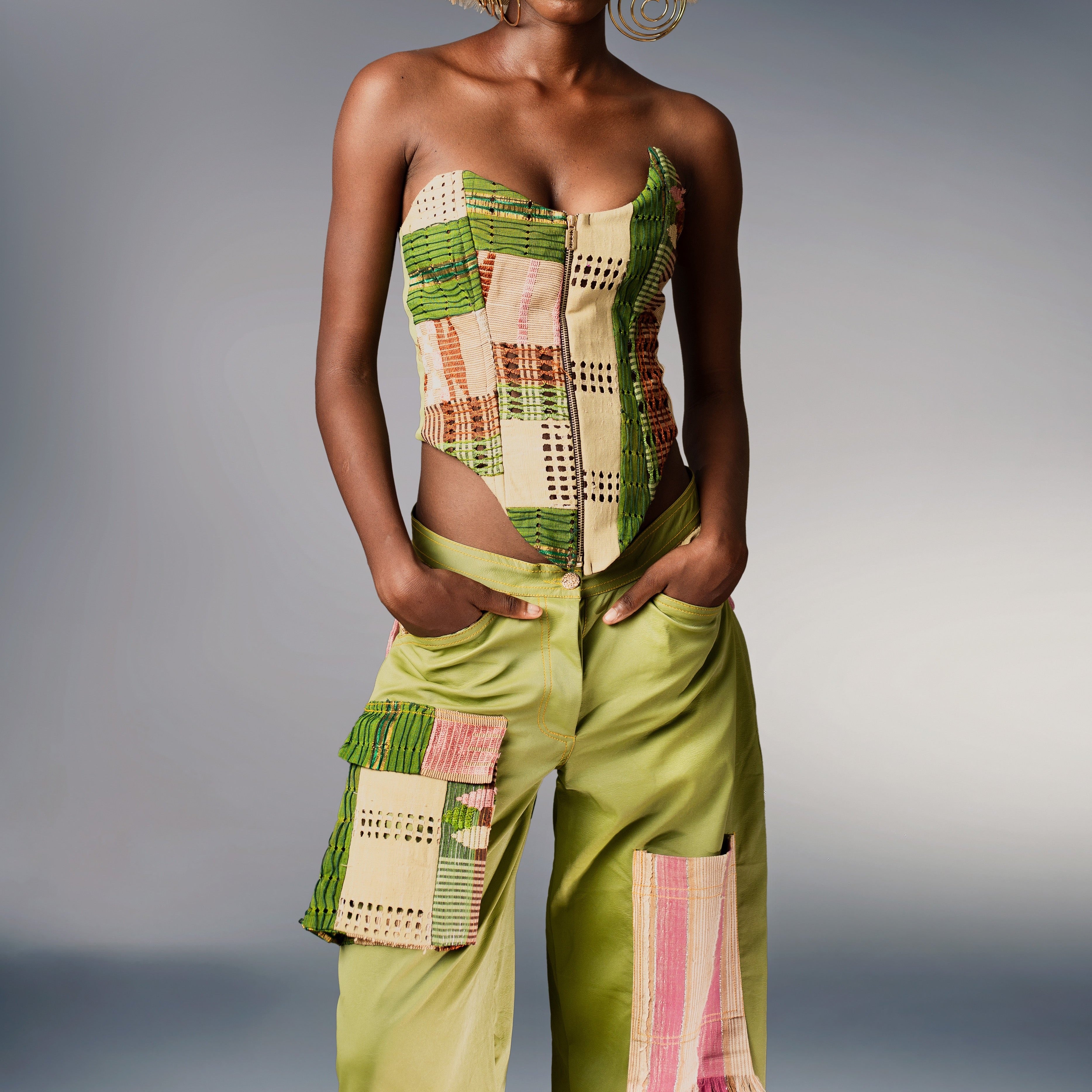 Tola Patchwork Corset Top