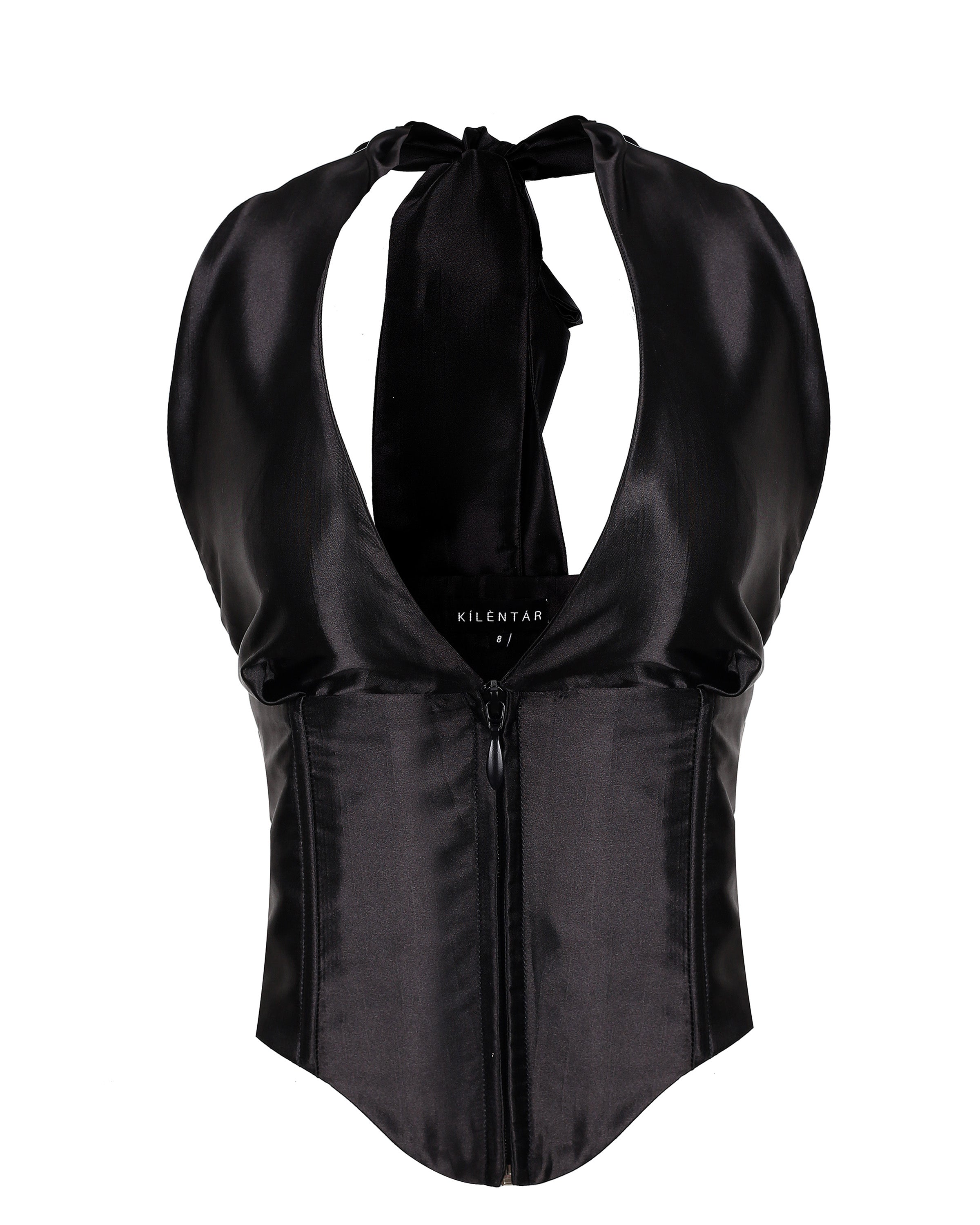 Tito Black Halter Corset Top