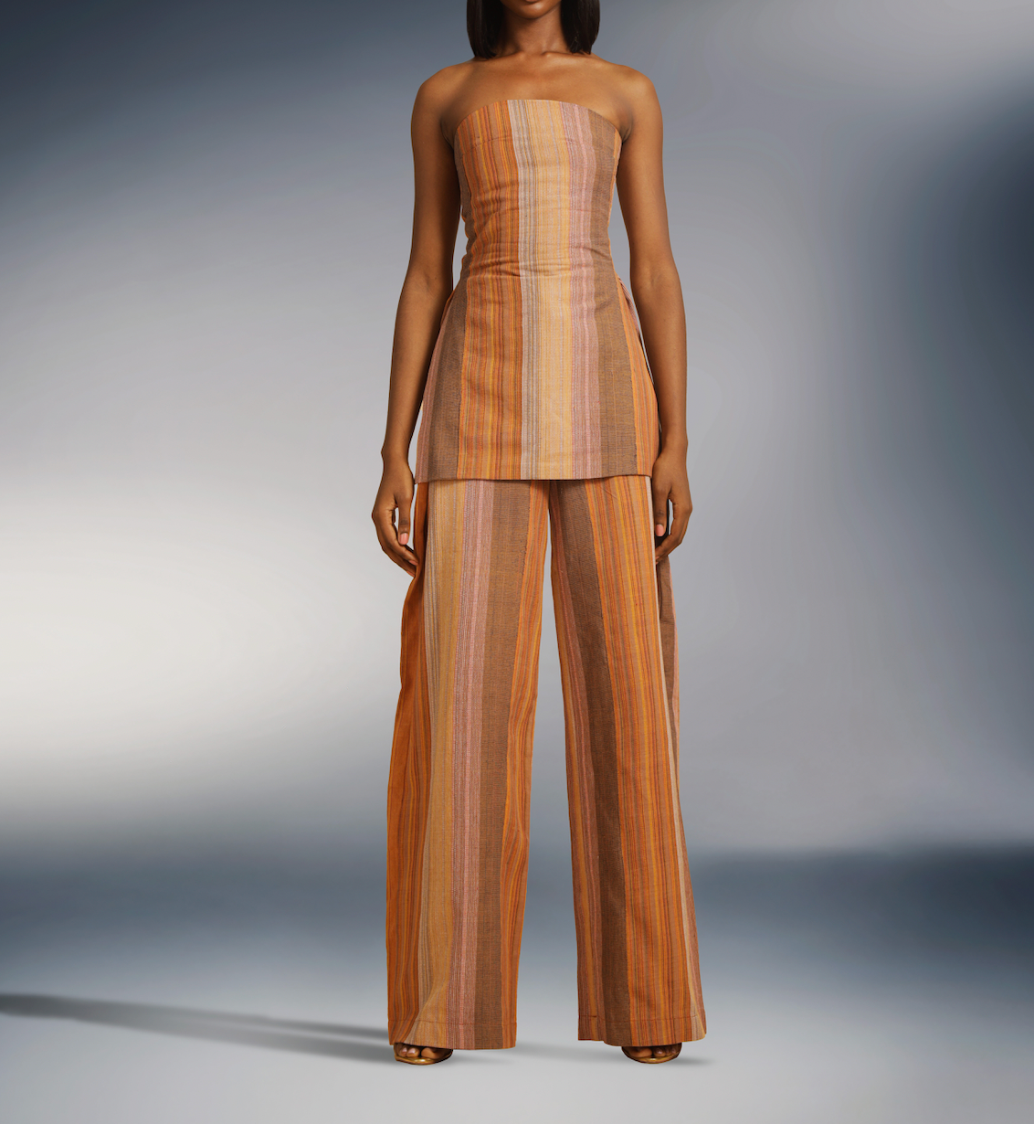 Yepa Meji Striped Strapless Top