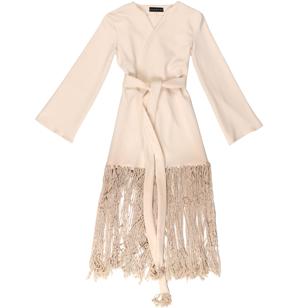 Kilentar| Tide Fringe Maxi Wool Cardigan Dress – KÍLÉNTÁR Kilentar| Tide Fringe Maxi Wool Cardigan Dress – KÍLÉNTÁR