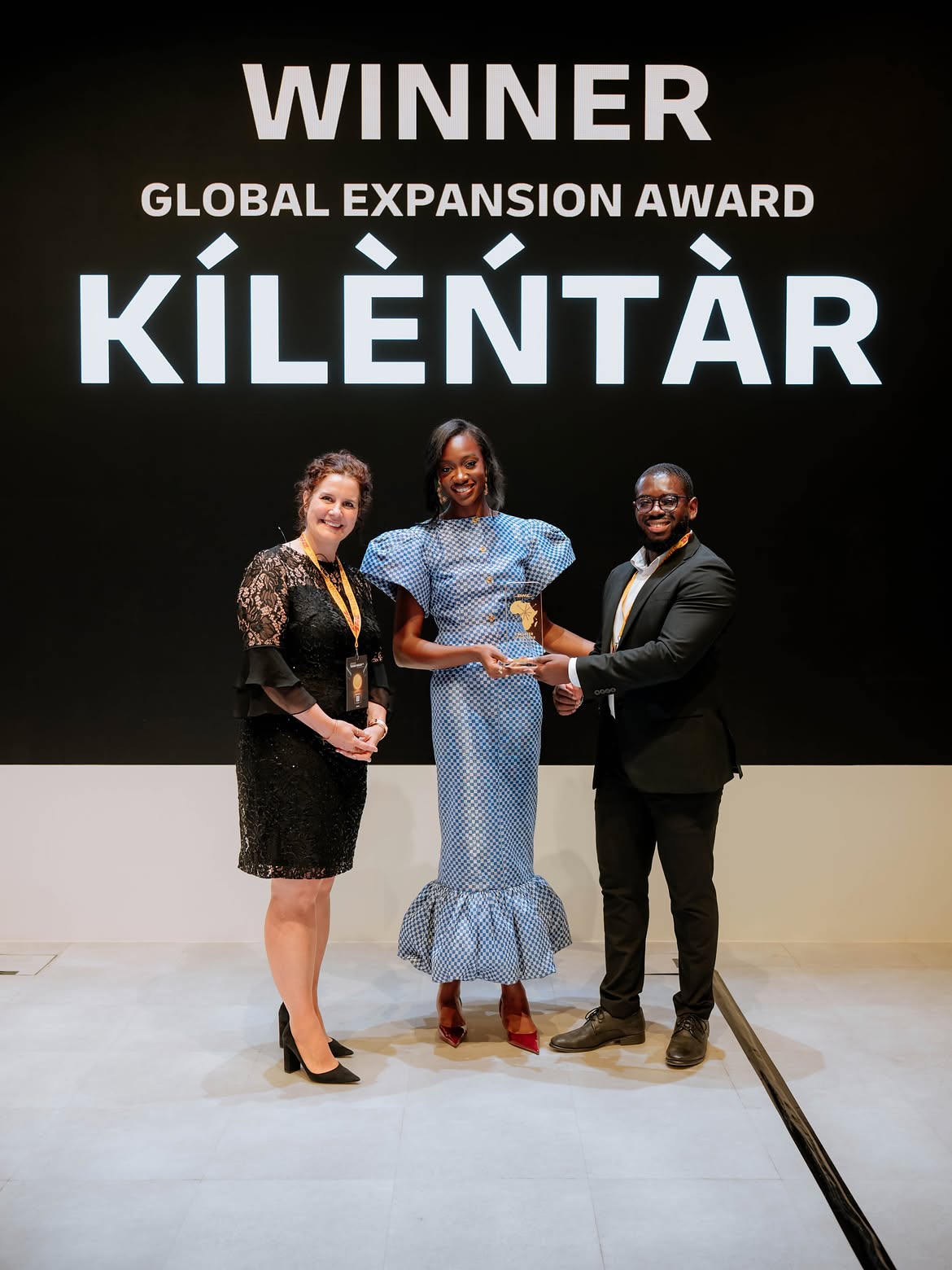  Kíléntár wins DHL Global Expansion Exporter Award Africa 2026  — Michelle Adepoju Nigerian fashion brand founder - award ceremony | Kíléntár