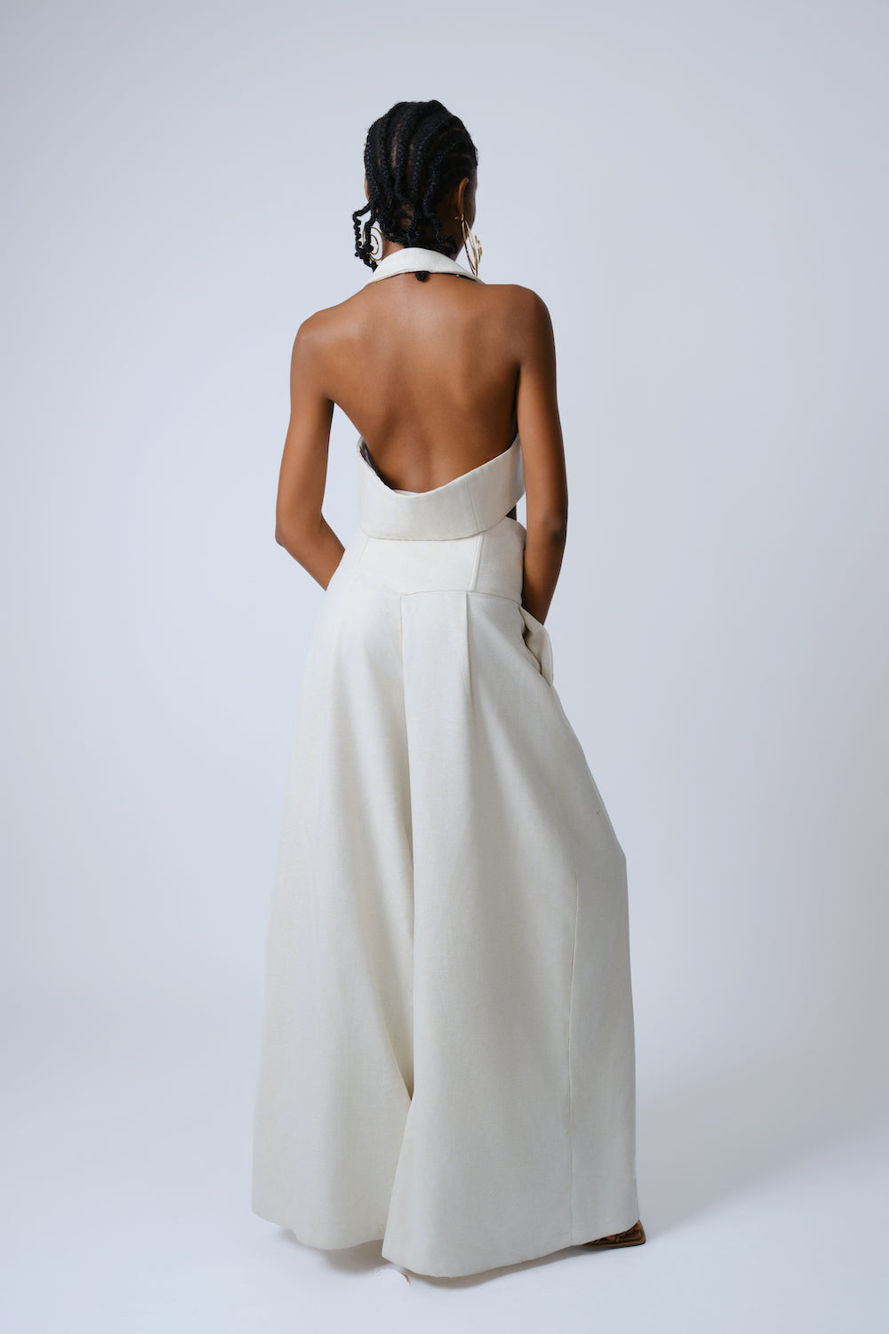 Abu Off White Wide Leg Pants