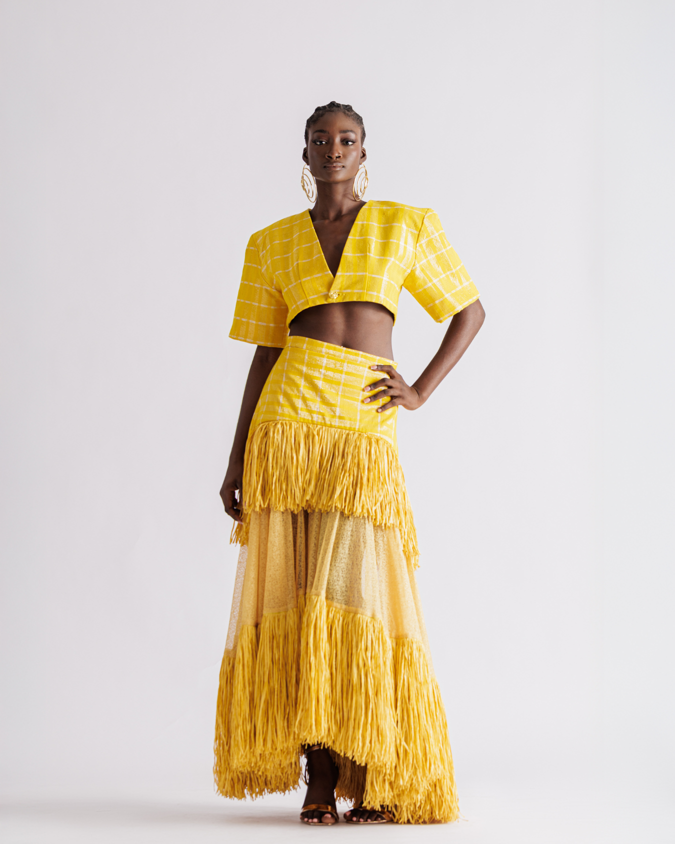 Ano Woven Cropped Top