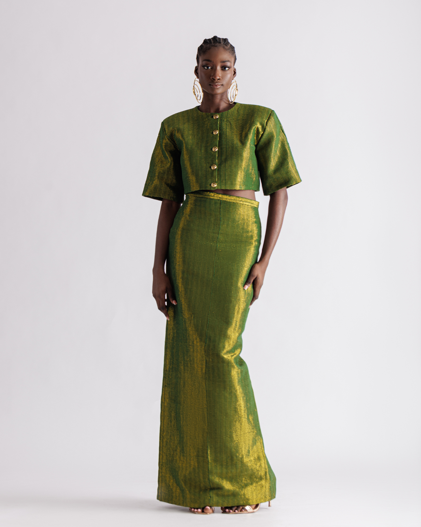 Green Oyin Crop Top