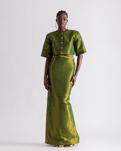 Green Oyin Crop Top