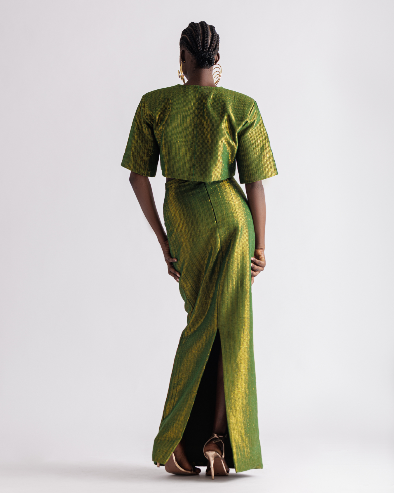 Green Oyin Maxi Skirt