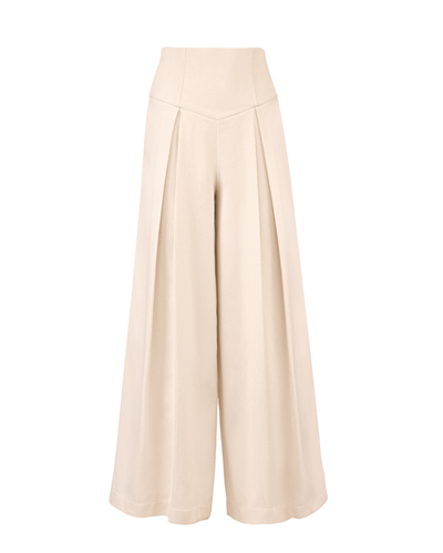 White Abu Wide Leg Pants