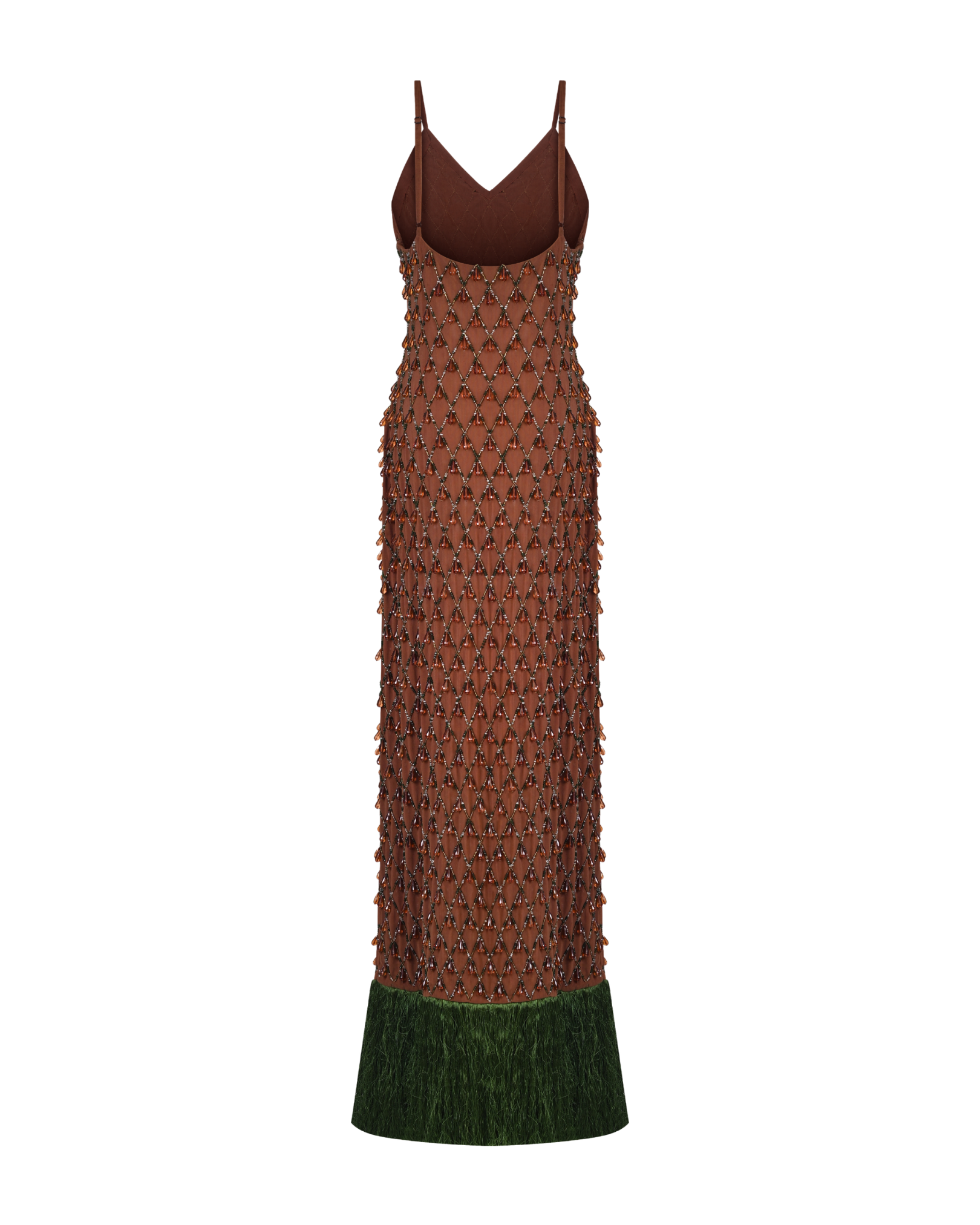 Desi Beaded Fringe Maxi Dress