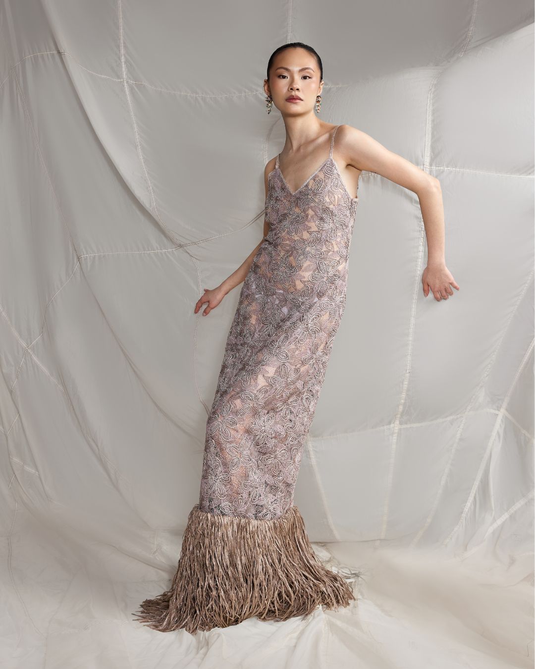 Ruwe Raffia Lace Dress