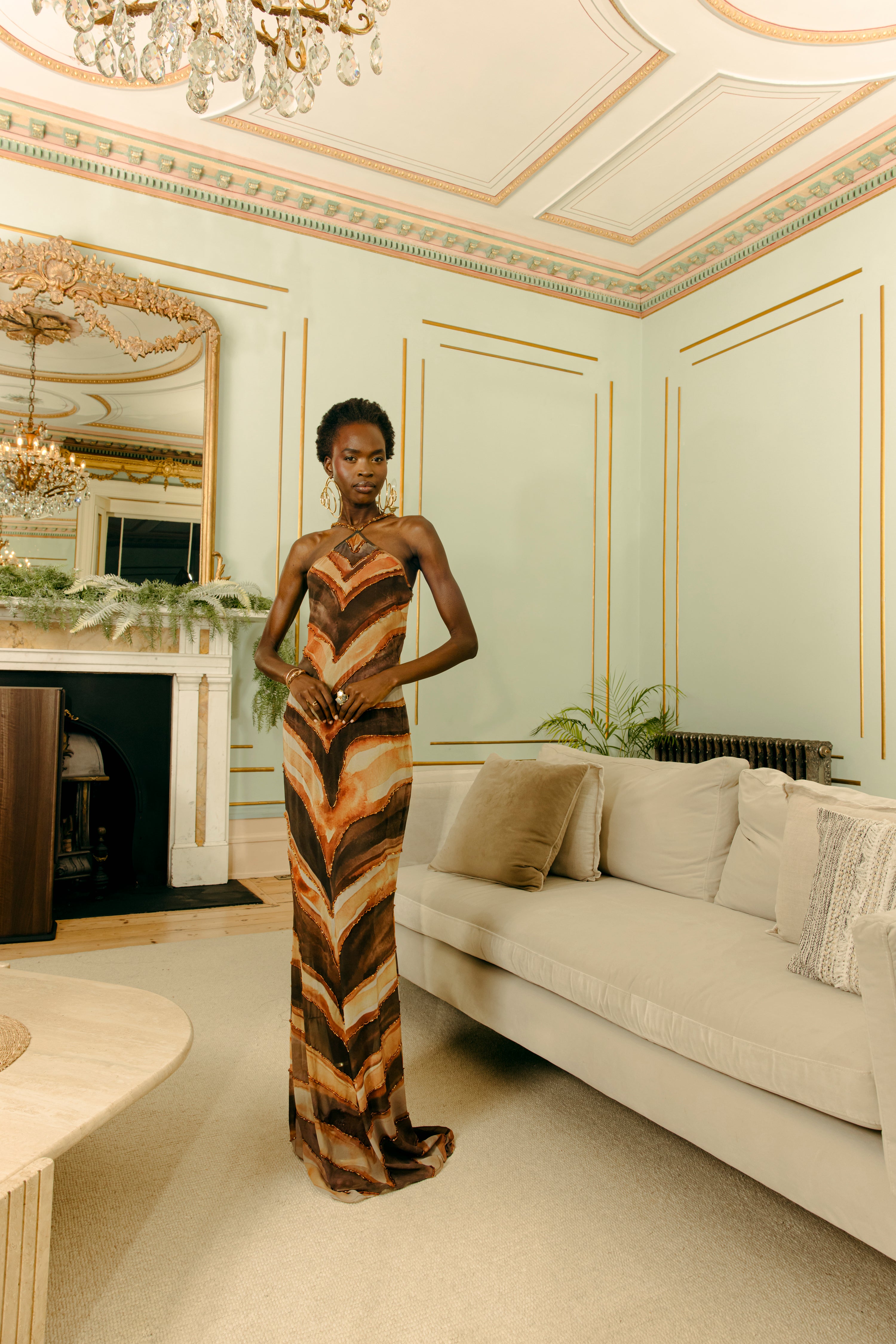 Eta Beaded Maxi Dress