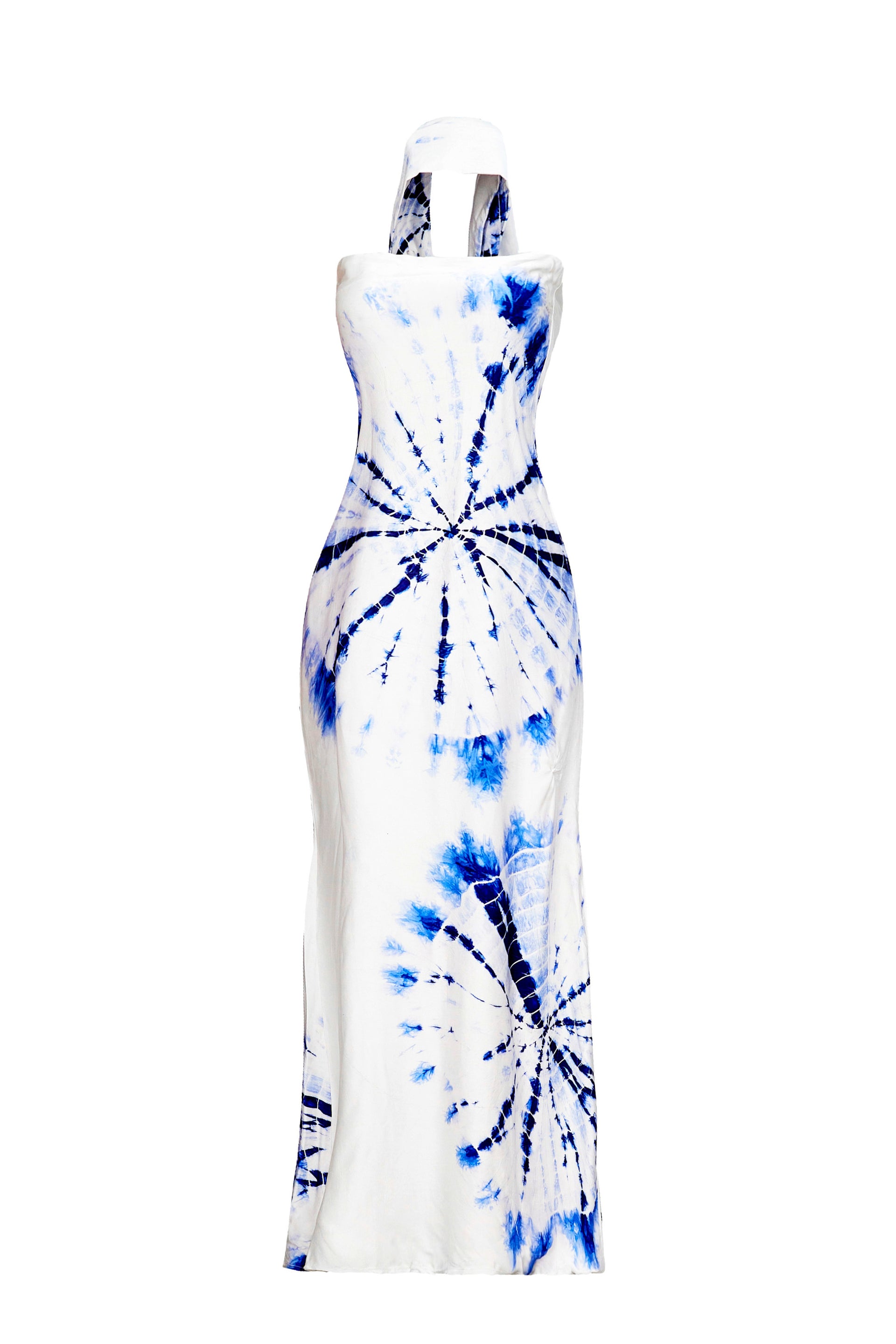 tie dye halter maxi dress Kilentar Kosi Tie-Dye Reverse Halter Maxi Dress – KÍLÉNTÁR
