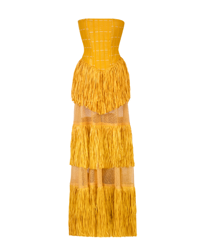 Ano Layered Raffia Dress