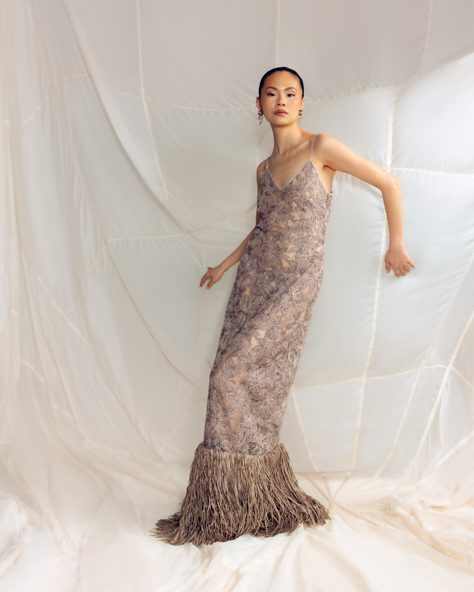 Ruwe Raffia Lace Dress